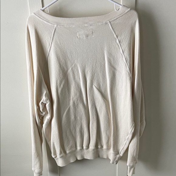 THE GREAT. V-neck cream sweatshirt - Picture 6 of 7